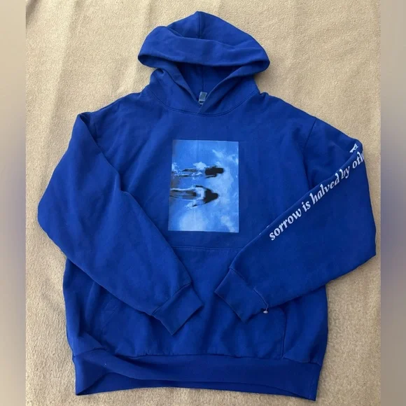 Harry Hudson Merch Hihfy Blue Hoodie Men Size Large RARE - Picture 2 of 8